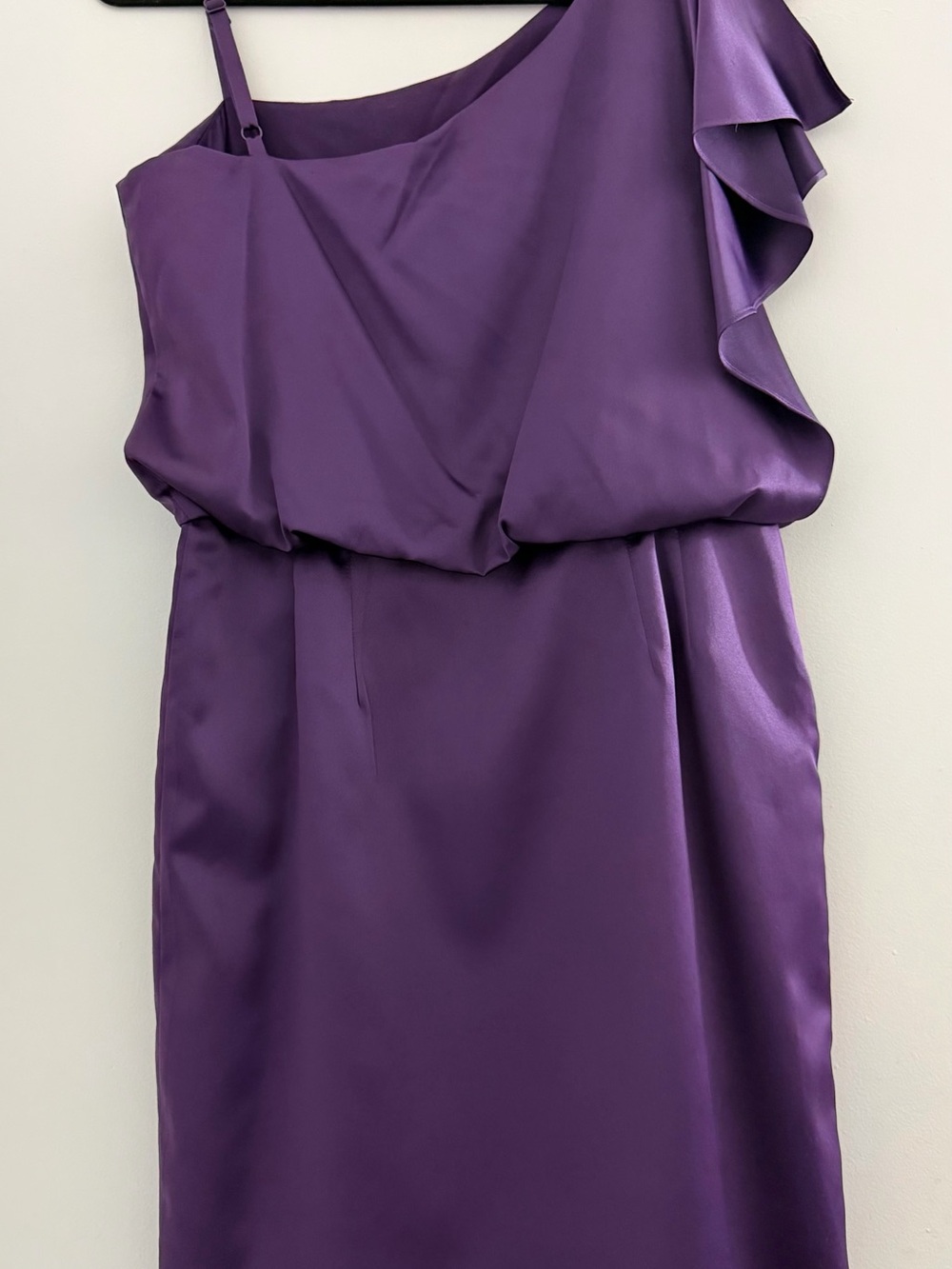 Jessica Simpson Purple One-Shoulder Ruffle Cocktail Dress - Picture 1 of 9
